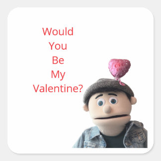Would You Be My Valentine? Square Sticker