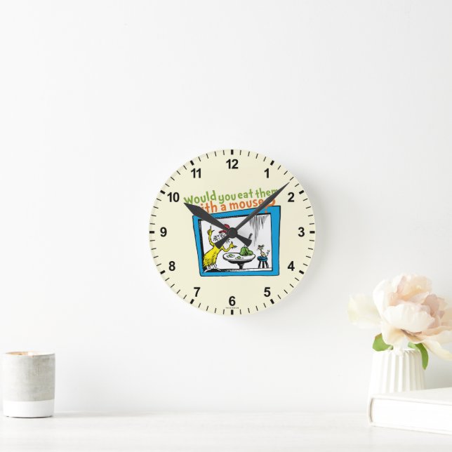 Would You Eat Them With A Mouse? Round Clock (Home)