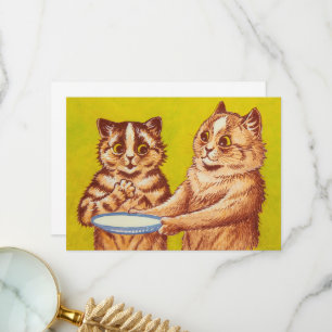 Would you like some Milk by Louis Wain Thank You Card