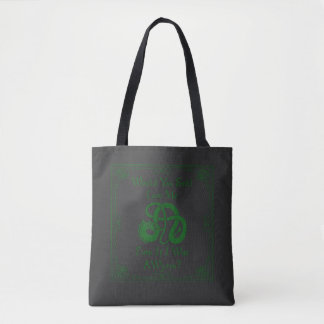 "Would You Love Me?" Wyrm Dragon Green Black Tote Bag