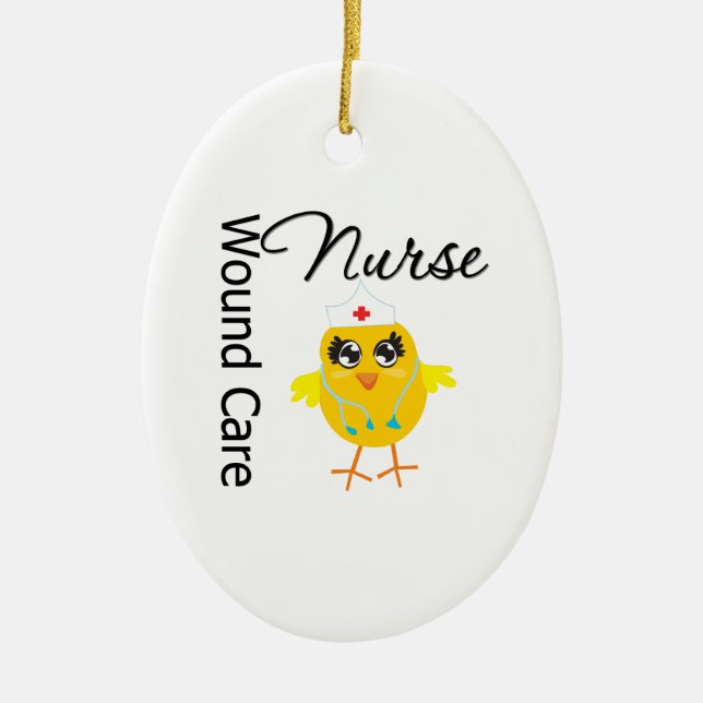 Wound Care Nurse Chick v1 Ceramic Tree Decoration (Front)