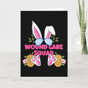Wound Care Nurse Cute Bunny Flower Easter Day Nurs Card
