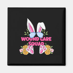 Wound Care Nurse Cute Bunny Flower Easter Day Nurs Magnet