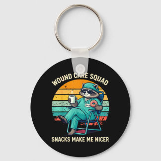 Wound Care Nurse Funny Snacks Make Nicer Nursing Key Ring