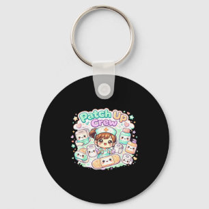 Wound care nurse patch up crew cute kawaii wocn key ring