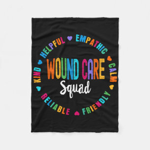 Wound Care Nurse Squad Appreciation Graduation Sta Fleece Blanket