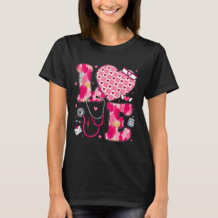 Wound Care Nurse Valentine Day Love Women Heart T-Shirt