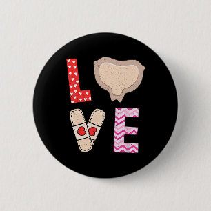 Wound Care Nurse Valentines Day Love Mepilex Medic 6 Cm Round Badge