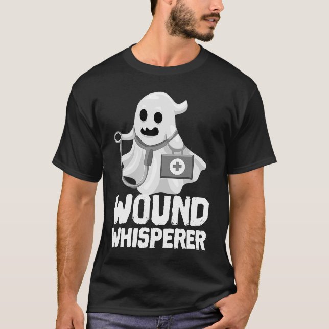 Wound Nurse For Men Women Kids Ghost Halloween T-Shirt (Front)