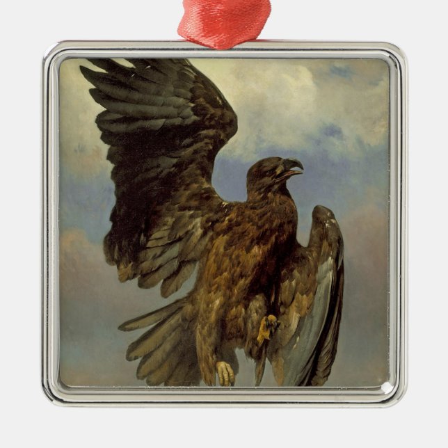 Wounded Eagle (by Rosa Bonheur) Metal Ornament (Front)