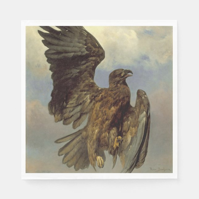 Wounded Eagle (by Rosa Bonheur) Napkin (Front)