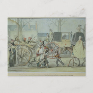 Wounded French Soldiers Entering Paris Postcard