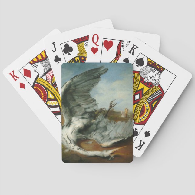 Wounded Heron (by George Frederick Watts) Playing Cards (Back)