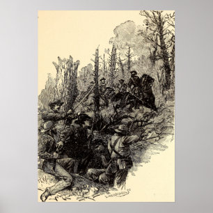 Wounding of General Longstreet Poster