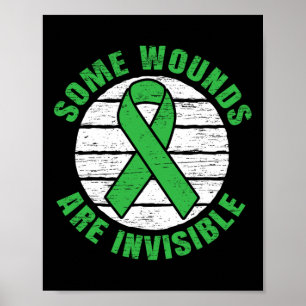 Wounds Are Invisible Mental Health Awareness Suppo Poster