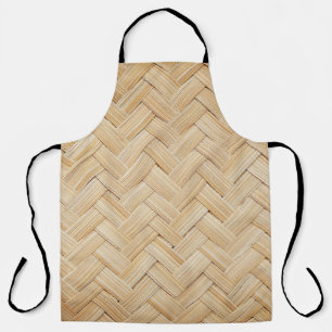 Woven Bamboo Abstract Texture Background. Apron