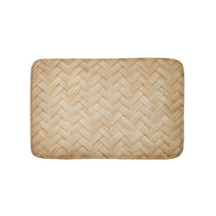 Woven Bamboo Abstract Texture Background. Bath Mat