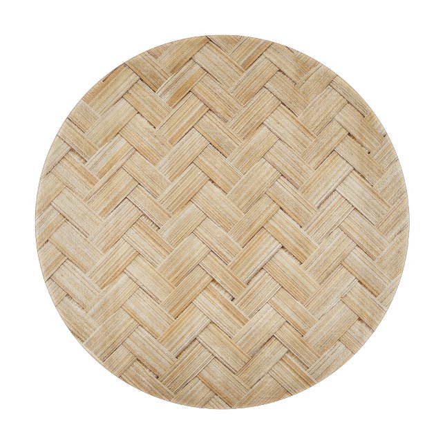 Woven Bamboo Abstract Texture Background. Cutting Board (Front)