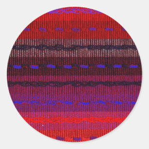 Woven Bands Classic Round Sticker