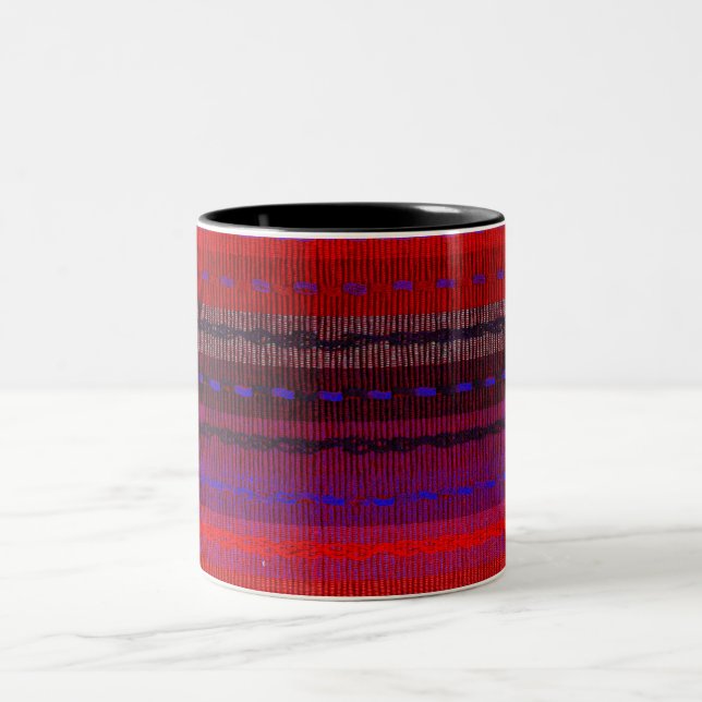 Woven Bands Two-Tone Coffee Mug (Center)