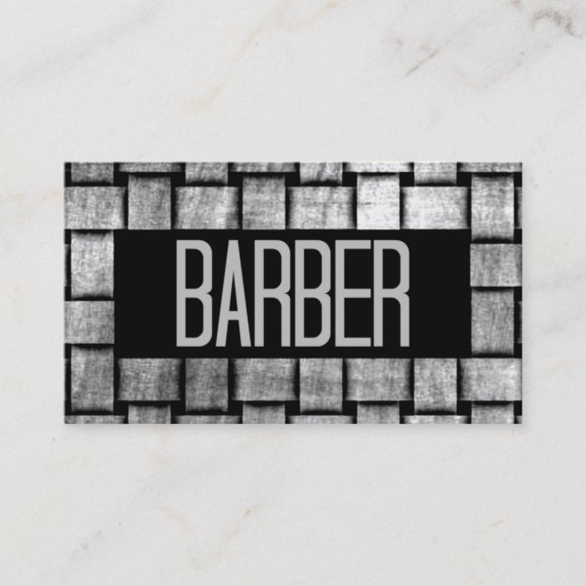 Woven Barber Business Card (Front)