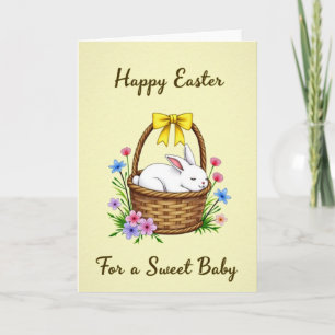 Woven Basket Rabbit Pattern Card