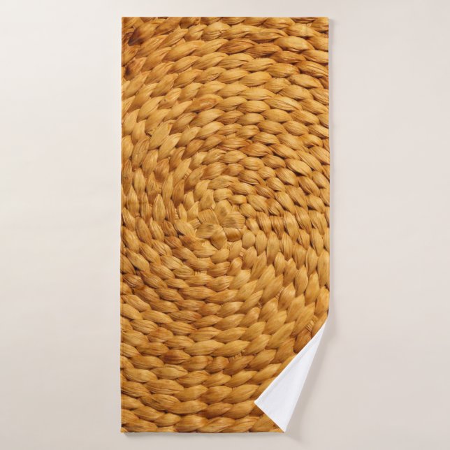woven bast background texture brown bath towel (Bath Towel)