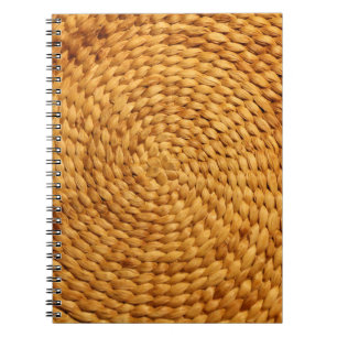 woven bast background texture brown notebook