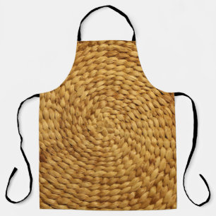 Woven Bast: Textured Brown Authenticity Apron
