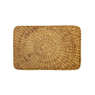 Woven Bast: Textured Brown Authenticity Bath Mat