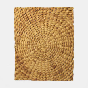 Woven Bast: Textured Brown Authenticity Fleece Blanket