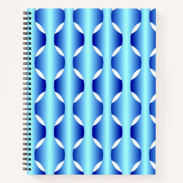 Woven Blues Spiral Notebook (Front)