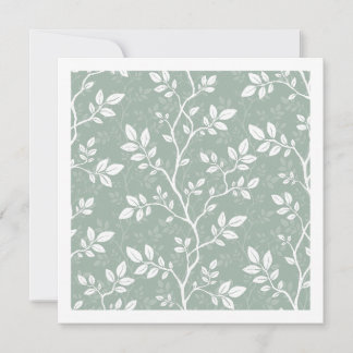 Woven Branches Spring Sage Minimalist Botanical Card
