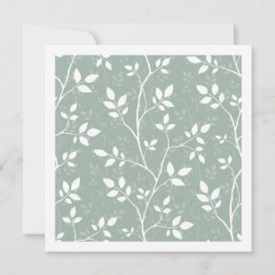 Woven Branches Spring Sage Minimalist Botanical Card