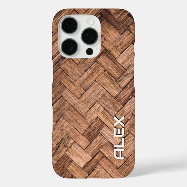 Woven Cane Pattern – Natural Fibre Texture Case-Mate iPhone Case (Back)