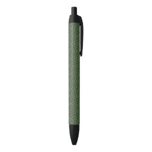 Woven Celtic Knot Pattern Black Ink Pen