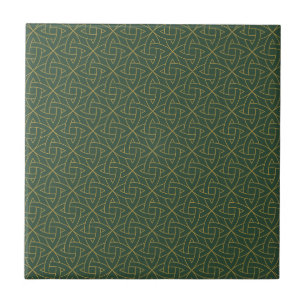Woven Celtic Knot Pattern Ceramic Tile