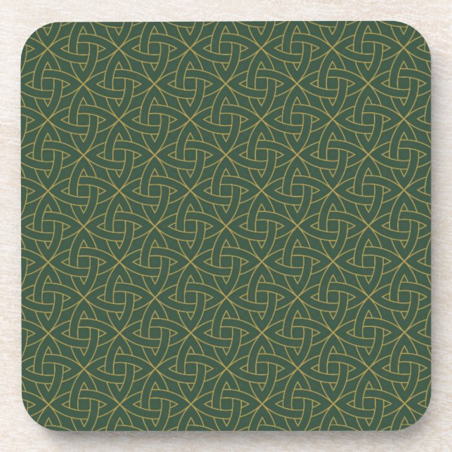 Woven Celtic Knot Pattern Coaster (Front)