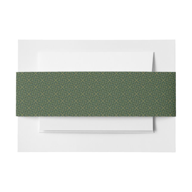 Woven Celtic Knot Pattern Invitation Belly Band (Front Example)