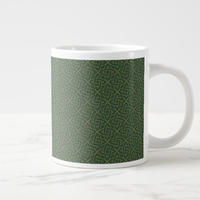 Woven Celtic Knot Pattern Large Coffee Mug (Right)