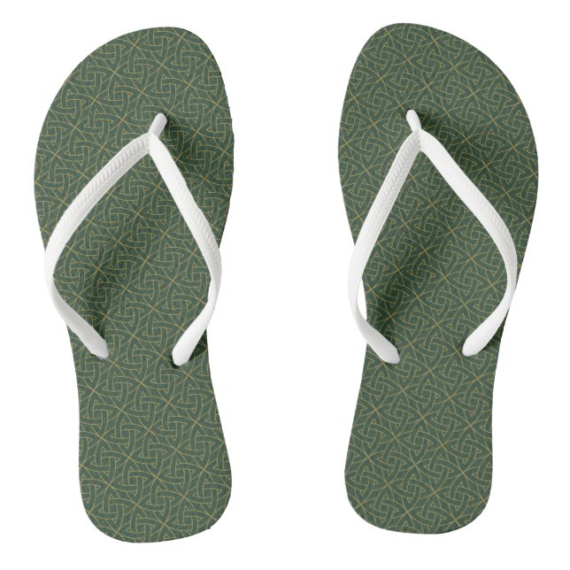 Woven Celtic Knot Pattern Thongs (Footbed)