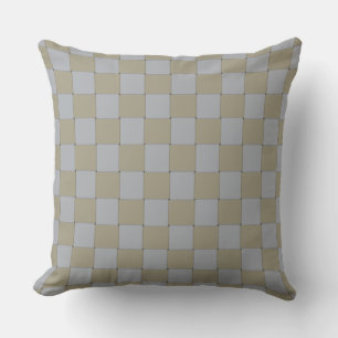 Woven Check Lowkey Gold and Silver Graphic Pattern Cushion