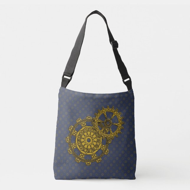 Woven Clockwork All-Over-Print Bag (Front)