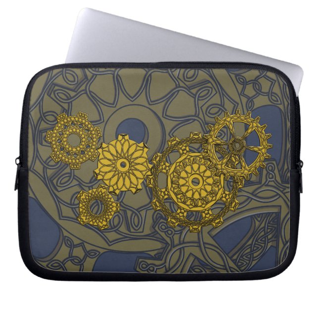 Woven Clockwork Laptop Case (Front)