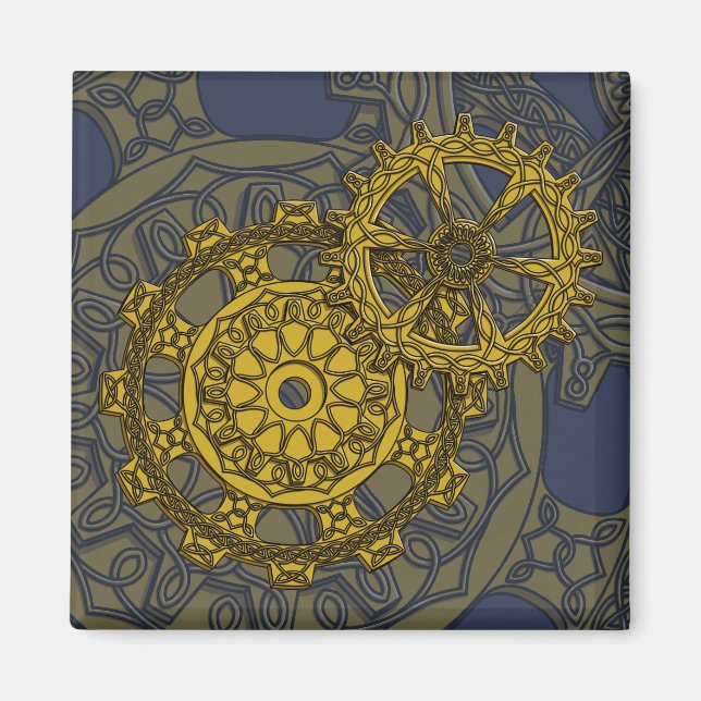 Woven Clockwork Magnet (Front)