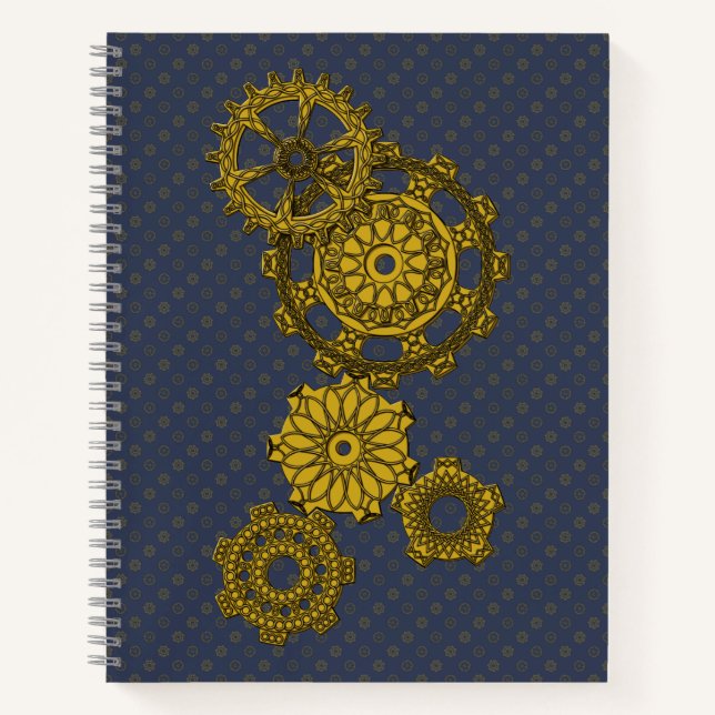 Woven Clockwork Spiral Notebook (Front)