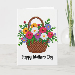 Woven Floral Mothers Day Card