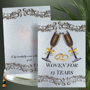 Woven for 13 Years, A Lace & Love Anniversary Card