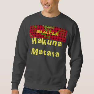 Woven Hakuna Matata Custom Men's Basic Sweatshirt
