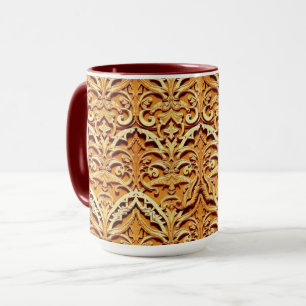 Woven Islamic Motif Mug   Tactile Earth Tones